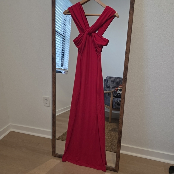 Reformation Xena Maxi Dress, XS, Color Lipstick, Halter Maxi Dress - Picture 2 of 6